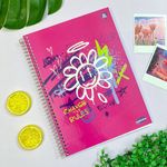 Caderno Kbom 1/4 Feminino com 96 Folhas - Animativa