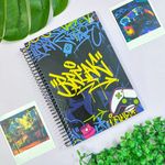 Caderno Universitário Espiral Kbom Masculino 1 Matéria 20 x 27,5 cm 96  Folhas - Animativa