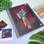 Caderno Universitário Espiral Kbom Masculino 10 Matérias 200 Folhas20 x 27,5 cm  -Animativa