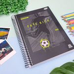 Caderno Universitário Espiral Kbom Masculino 10 Matérias 200 Folhas20 x 27,5 cm  -Animativa
