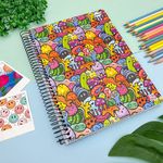 Caderno Universitário Espiral Kbom Masculino 10 Matérias 200 Folhas20 x 27,5 cm  -Animativa