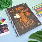 Caderno Universitário Espiral Kbom Masculino 10 Matérias 200 Folhas20 x 27,5 cm  -Animativa
