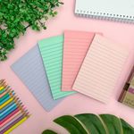 Bloco Adesivo Post-it Coleção Paixão por Viajar 4 Blocos 101mm x 152mm 180 Folhas Pautado Pastel Papel Reciclado - 3M