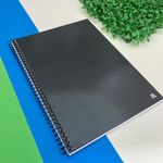 Caderno Universitário 1 Matéria Capa Preta 70 Folhas Kbom Black 20 x 27,5 cm - Animativa