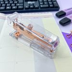 Grampeador 24/6 e 26/6 Transparente Ouro Rosé Até 20 Folhas - Tilibra
