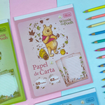 Bloco de Carta Pooh 50 Folhas Pautado 63g/m² 17,7 cm x 24,0 cm - Tilibra