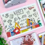 Caderno de Desenho e Cartografia Brochura Capa Flexível 14 x 20,2 cm 40 Folhas - Panamericana