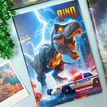 Caderno Brochura 1/4  Pautado Dino 96 Folhas - Panamericana