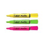 Caneta Marca Texto Ponta Grossa Marking (Amarelo Rosa Verde) - Bic