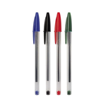 Caneta Esferográfica Cristal Média 1.0 mm (Azul Preto Verde Vermelho) - Bic