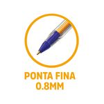 Caneta Esferográfica Fine Plus (Azul Preto Vermelho) - Bic
