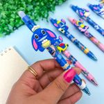 Caneta Esferográfica Retrátil Ponta Fina 0.5mm Apagável Stitch - Importado
