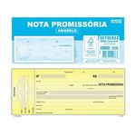 Bloco Nota Promissória Amarela MINI 50 Folhas 14,5 x 6,5 cm - Animativa