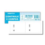 Bloco Controle Numerado 2 Corpos COM Serrilhado 100 Folhas 14 x 5 cm | Sorteios e Organização - Animativa