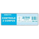 Bloco Controle Numerado 2 Corpos COM Serrilhado 100 Folhas 14 x 5 cm | Sorteios e Organização - Animativa