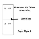 Bloco Controle Numerado 2 Corpos COM Serrilhado 100 Folhas 14 x 5 cm | Sorteios e Organização - Animativa
