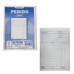 Bloco de Pedido 50 Folhas Azul Destacável 10,3 x 14,2 cm  - Animativa