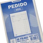 Bloco de Pedido 50 Folhas Azul Destacável 10,3 x 14,2 cm  - Animativa