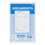 Bloco de Orçamento 100 Folhas Preto Destacável 20,7 x 13,7 cm  - Animativa