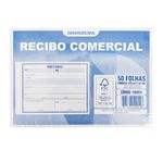 Recibo Comercial Comprovante 50 Folhas sem Canhoto Grande 21 x 14,7 cm - Animativa