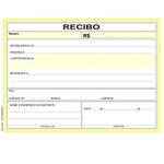 Recibo Comercial Comprovante 50 Folhas sem Canhoto Grande 21 x 14,7 cm - Animativa