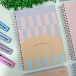 Caderno Universitário Espiral 10 Matérias Capa Dura Happy Tom Pastel 20 x 27,5 cm 160 Folhas - Tilibra