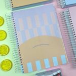 Caderno Universitário Capa Dura Happy Tom Pastel 12 Matérias 192 Folhas - Tilibra