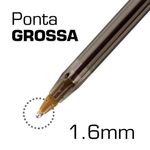 Caneta Esferográfica Ponta Grossa 1.6 mm Cristal Preta Caixa com 25 Unidades - Bic