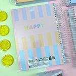 Caderno Universitário Capa Dura Espiral Happy Tom Pastel 20 Matérias 320 Folhas - Tilibra