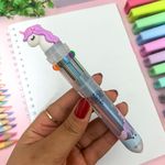 Caneta Esferográfica 0.7 mm com 10 Cores  Unicórnio - Importado