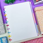 Caderno de Disco Médio Glitter 18,5 x 25,5 cm com 80 Folhas - Importado