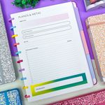 Caderno de Disco Médio Glitter 18,5 x 25,5 cm com 80 Folhas - Importado