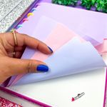 Caderno de Disco Médio Glitter 18,5 x 25,5 cm com 80 Folhas - Importado