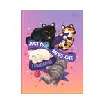 Caderno Universitário Brochura Capa Dura Purrfect Cats 20 x 27,5 cm 80 Folhas - Tilibra