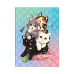 Caderno Universitário Brochura Capa Dura Purrfect Cats 20 x 27,5 cm 80 Folhas - Tilibra