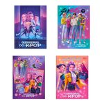 Caderno 1/4 Brochura Guerreiras do K-Pop 80 folhas 14 x 20 cm - Tilibra