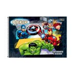 Caderno de Cartografia e Desenho Avengers 80 Folhas 27,5 x 20 cm- Tilibra