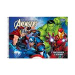 Caderno de Cartografia e Desenho Avengers 80 Folhas 27,5 x 20 cm- Tilibra