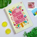 Caderno Universitário Espiral Flores Kbom 20 Matérias 20 x 27,5 cm 400 Folhas - São Domingos