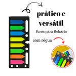 Flags Marcador de Página Sortido 10 Unidades 25 Folhas Cada com Régua - Importado