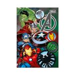 Caderno Pequeno 1/4 Avengers Brochura Capa Dura 14 x 20 cm 80 Folhas - Tilibra