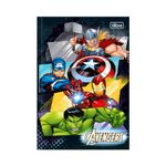 Caderno Pequeno 1/4 Avengers Brochura Capa Dura 14 x 20 cm 80 Folhas - Tilibra