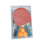 Kit Ping-Pong Duas Raquetes e Três Bolinhas para Tenis de Mesa  - Brasport