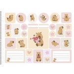 Caderno de Cartografia e Desenho Capa Dura 275 x 200 mm 60 Folhas Capivara Capycuties - Animativa