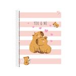 Caderno Universitário Espiral CapyCuties 1 Matéria 20 x 27,5 cm 80 Folhas - Animativa
