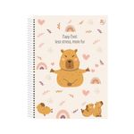 Caderno Universitário Espiral CapyCuties 10 Matéria 20 x 27,5 cm 160 Folhas - Animativa