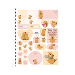 Caderno Universitário Espiral CapyCuties 10 Matéria 20 x 27,5 cm 160 Folhas - Animativa