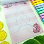 Bloco de Carta Alice no País das Maravilhas 17,9 x 24,1 cm 48 Folhas - Animativa 