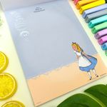 Bloco de Carta Alice no País das Maravilhas 17,9 x 24,1 cm 48 Folhas - Animativa 