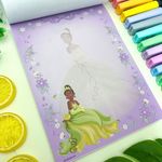 Bloco de Carta Disney Princesas 17,9 x 24,1 cm 48 Folhas - Animativa